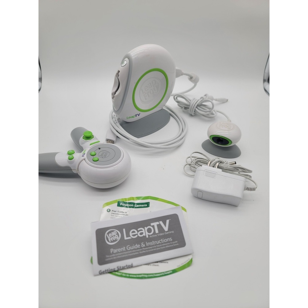 LeapFrog LeapTV Educational Game System Bundle 7 Games Camera Tested READ - Picture 2 of 7